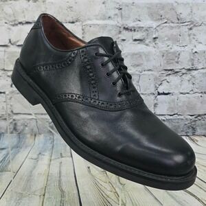 Johnston & Murphy Durst Saddle Oxford‎ Shoes Men's 11 M Black Leather 20-1259